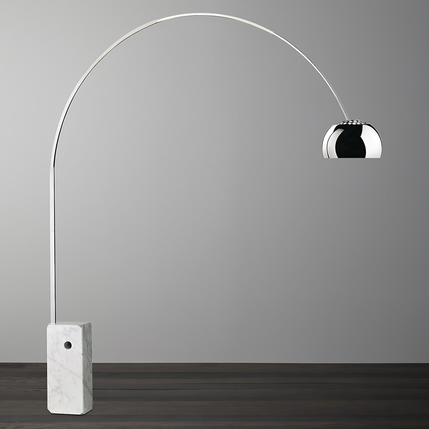 Alevra Steel Marble Floor Lamp-Neutral Decor