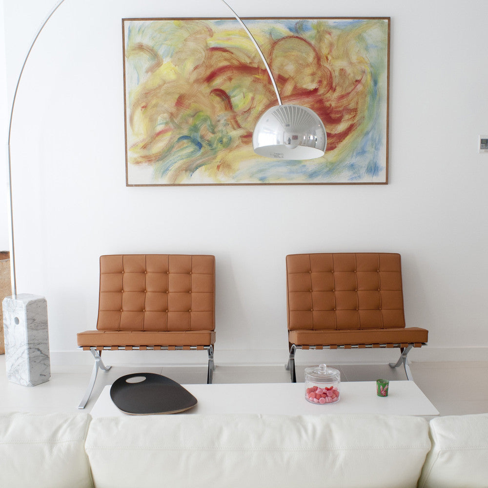 Alevra Steel Marble Floor Lamp-Neutral Decor