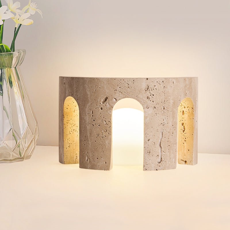 Drav Stone Table Light-Neutral Decor