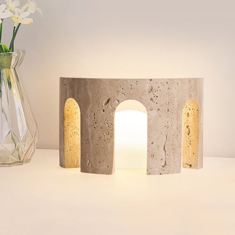 Drav Stone Table Light-Neutral Decor