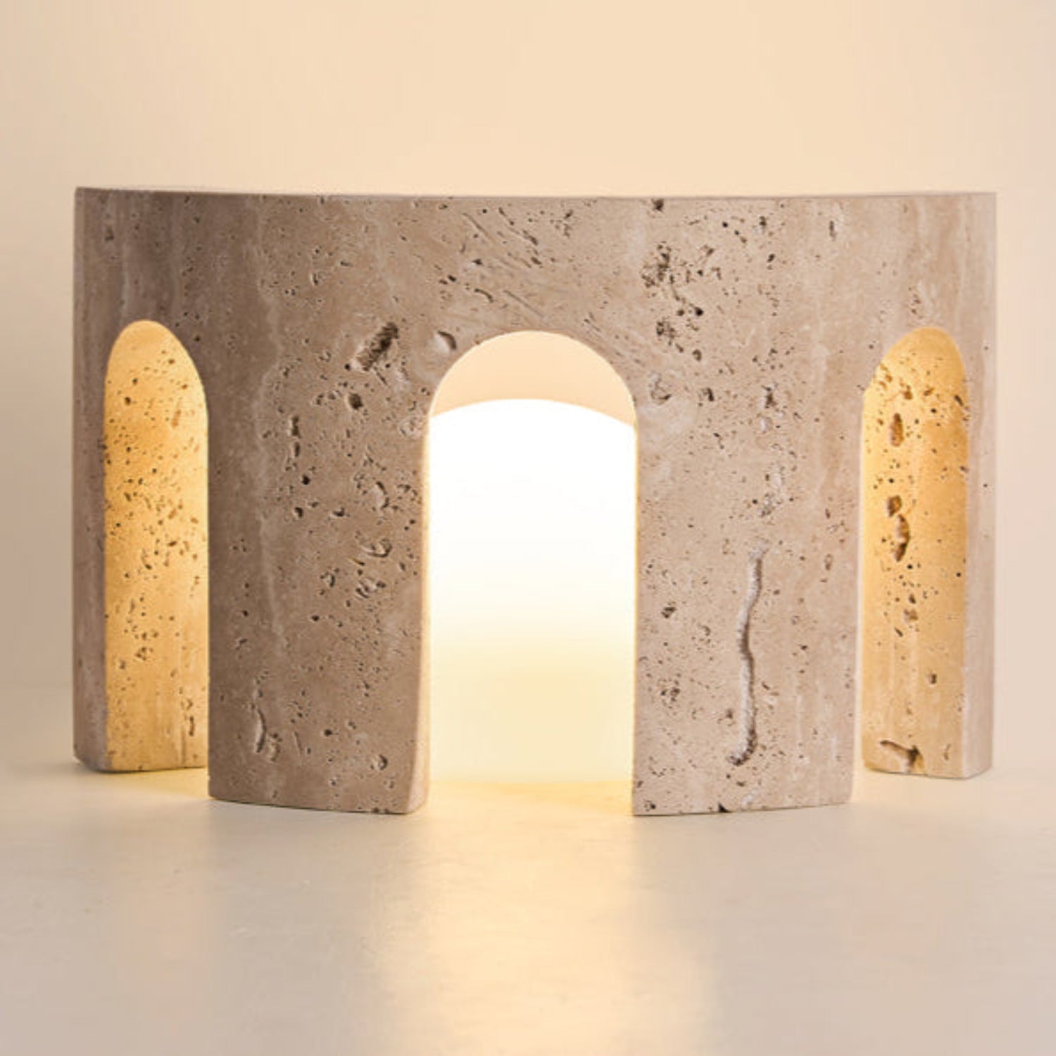 Drav Stone Table Light-Neutral Decor