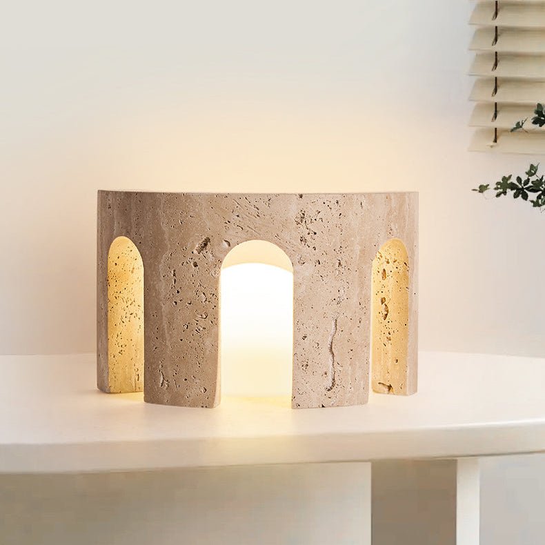 Drav Stone Table Light-Neutral Decor