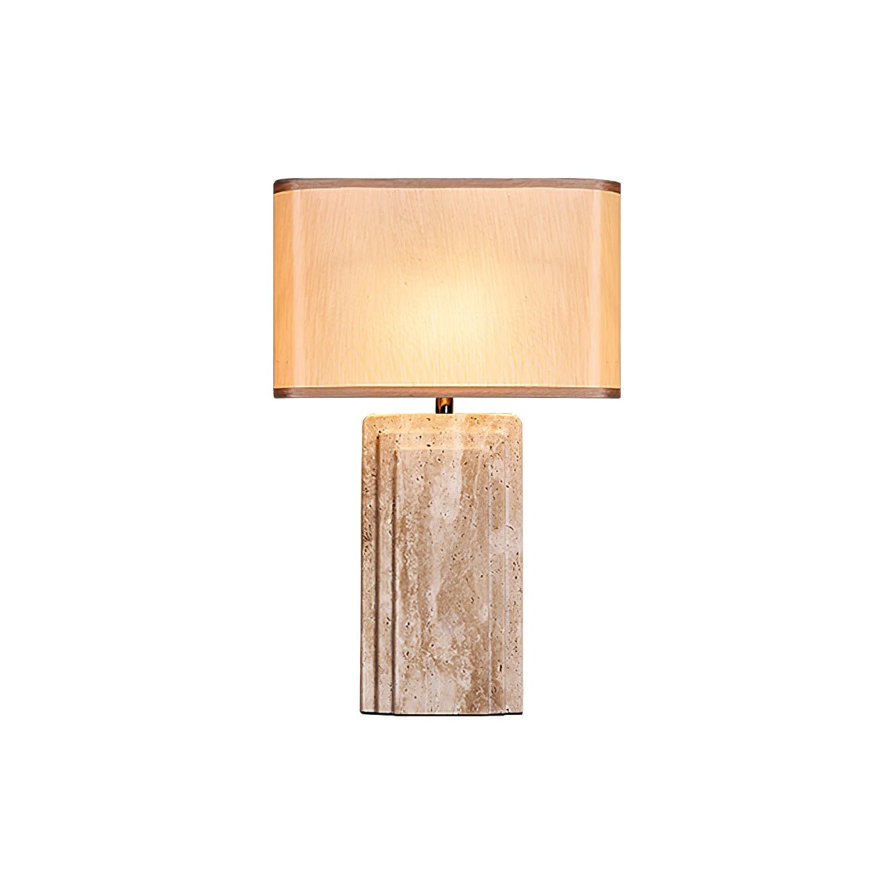 Cocare Travertine Table Lamp-Neutral Decor