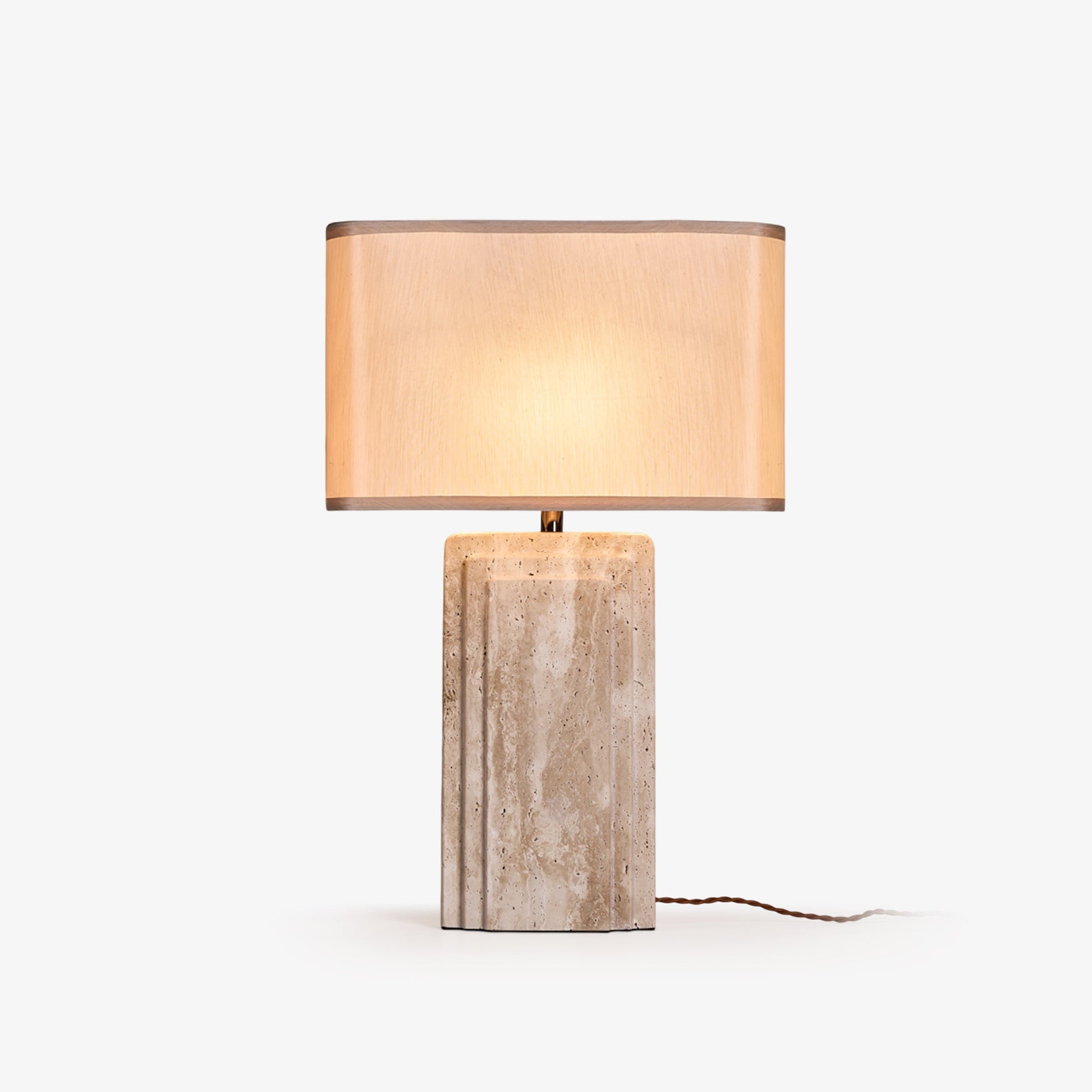 Cocare Travertine Table Lamp-Neutral Decor