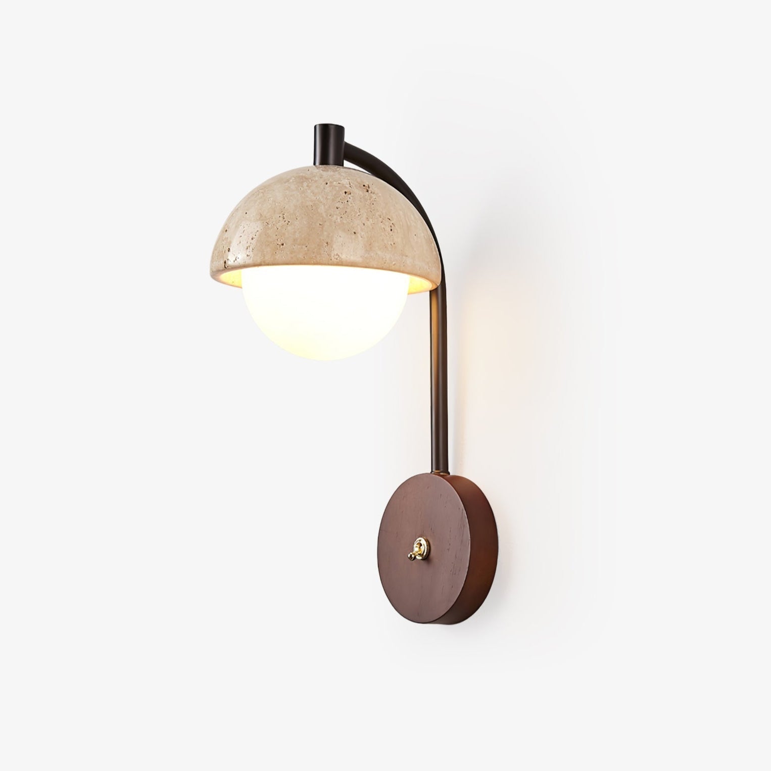 Arlo Travertine Wall Light-Neutral Decor
