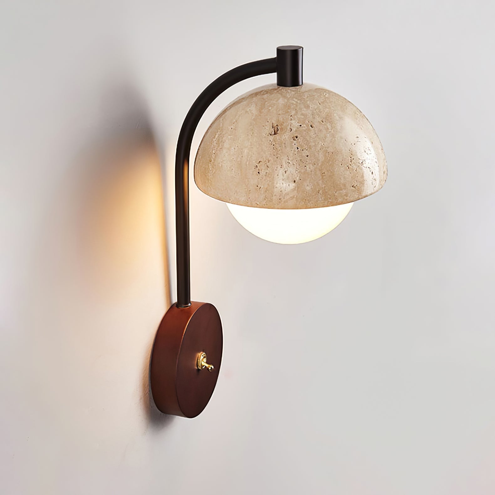 Arlo Travertine Wall Light-Neutral Decor