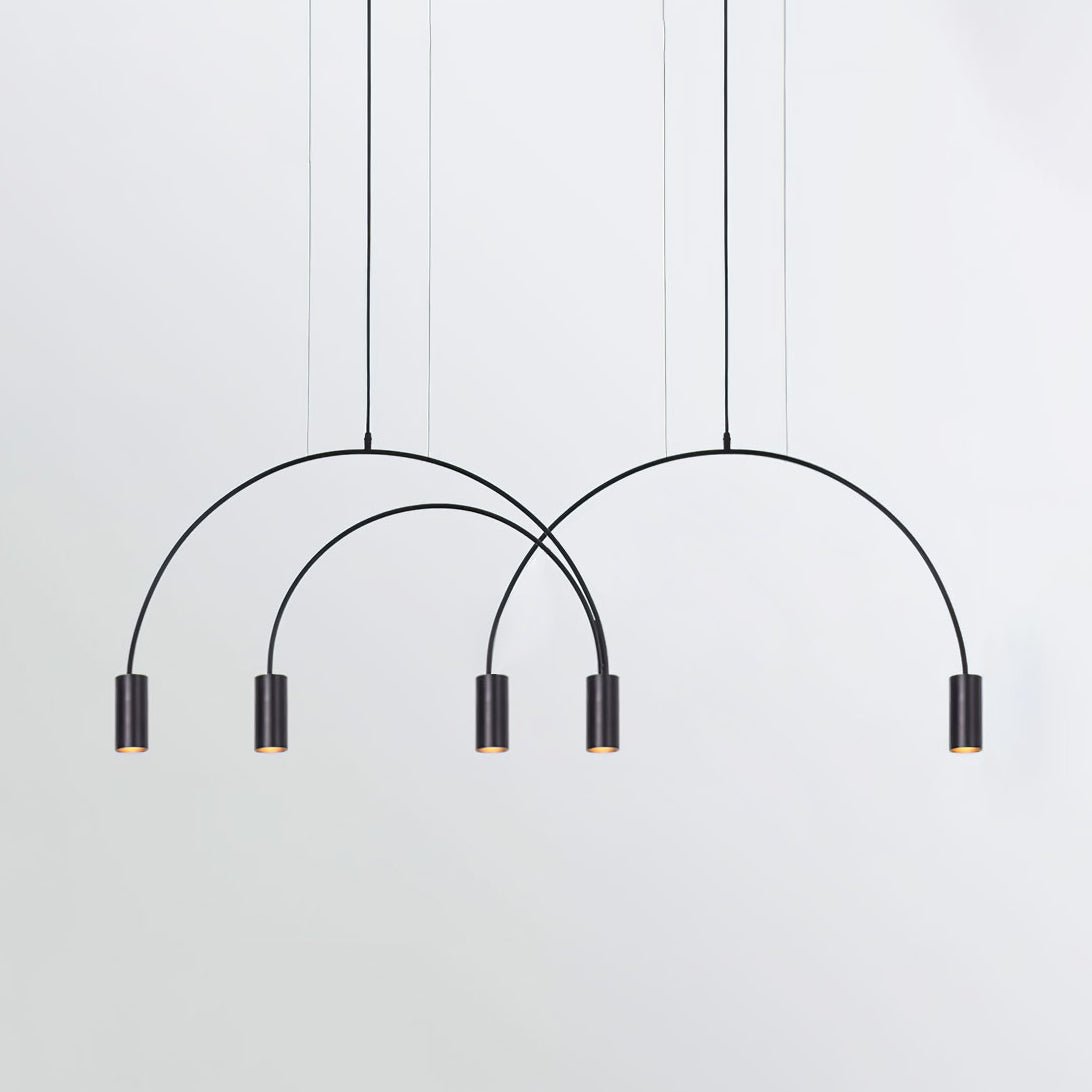 Noriel Pendant Lamp Overlapping Cylinder Minimalist Dining Room-Neutral Decor