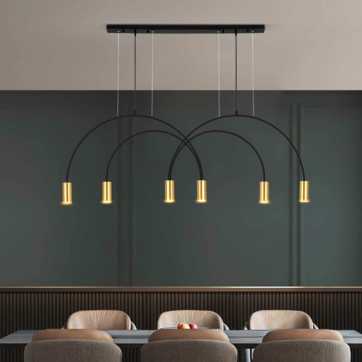 Noriel Pendant Lamp Overlapping Cylinder Minimalist Dining Room-Neutral Decor
