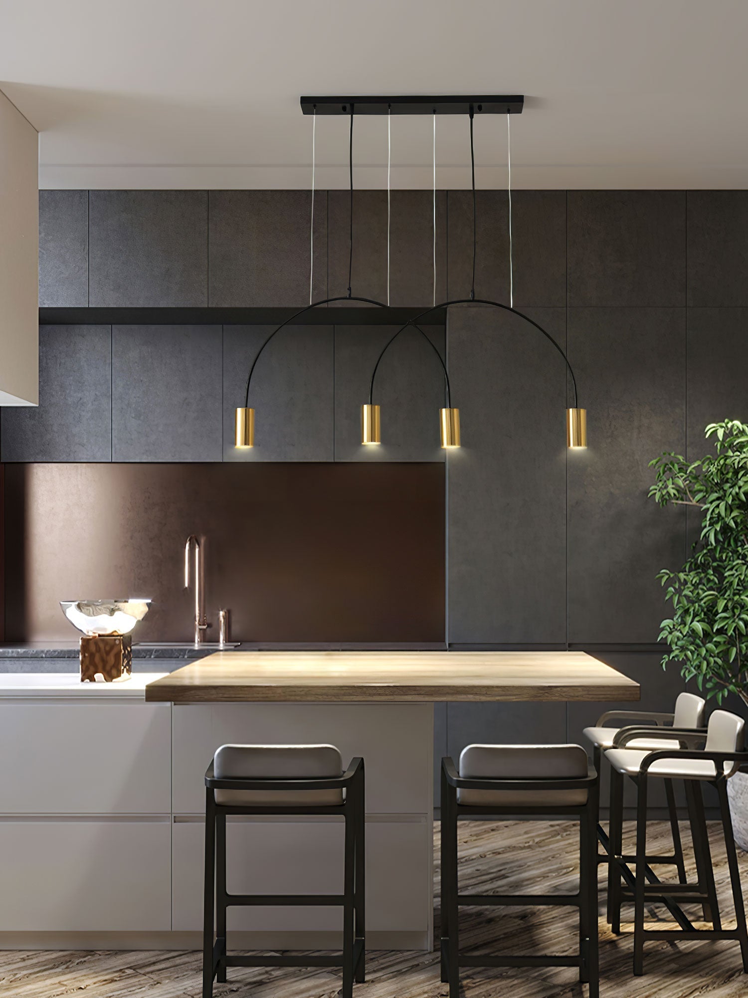 Noriel Pendant Lamp Overlapping Cylinder Minimalist Dining Room-Neutral Decor