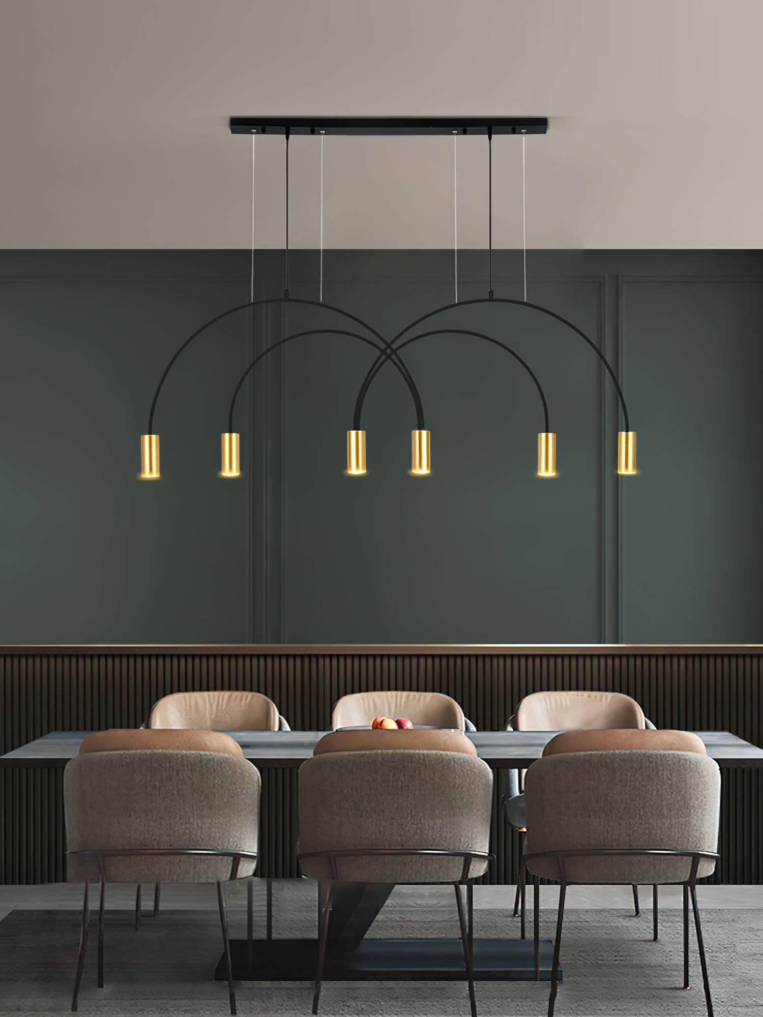 Noriel Pendant Lamp Overlapping Cylinder Minimalist Dining Room-Neutral Decor