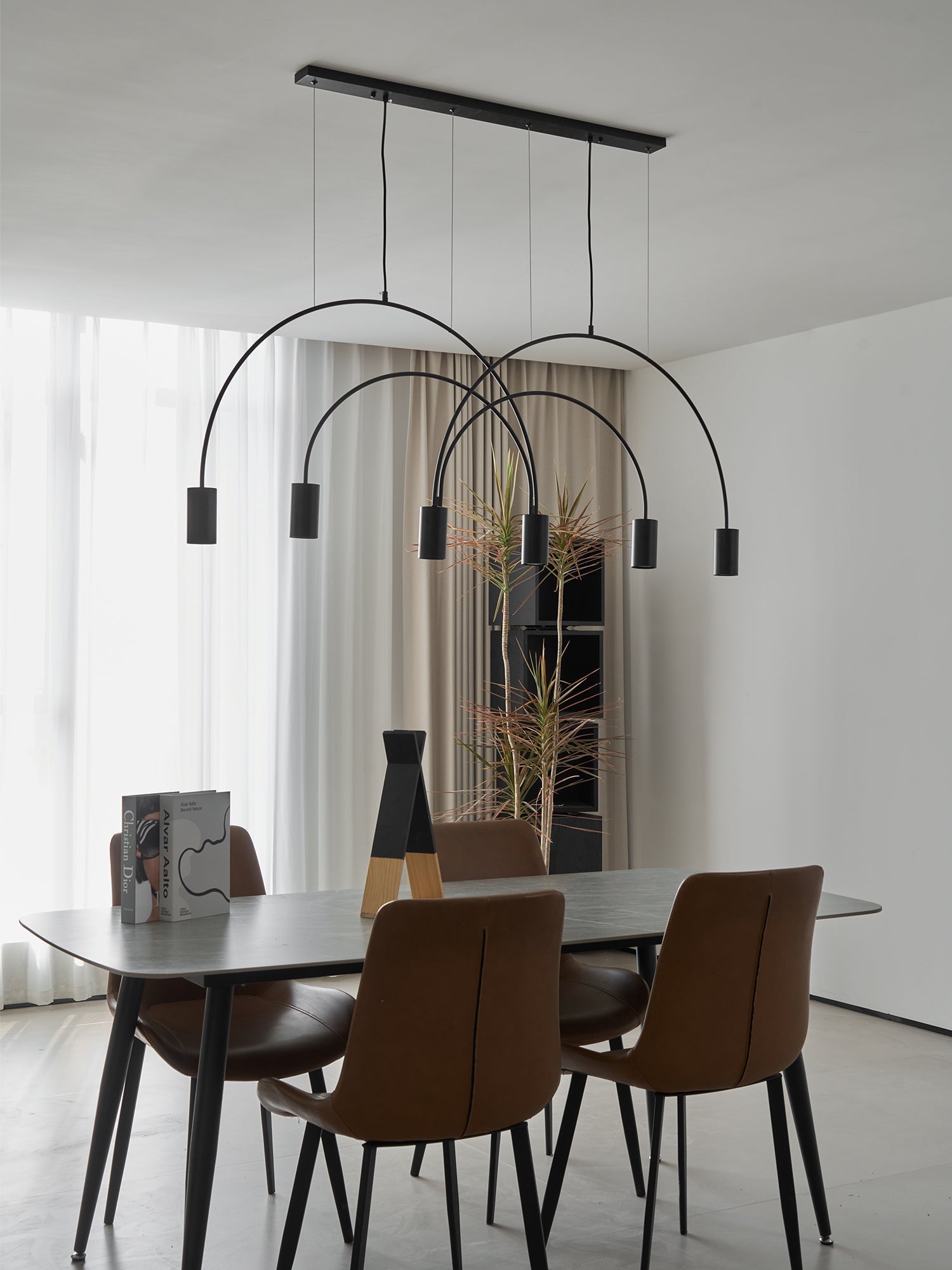 Noriel Pendant Lamp Overlapping Cylinder Minimalist Dining Room-Neutral Decor