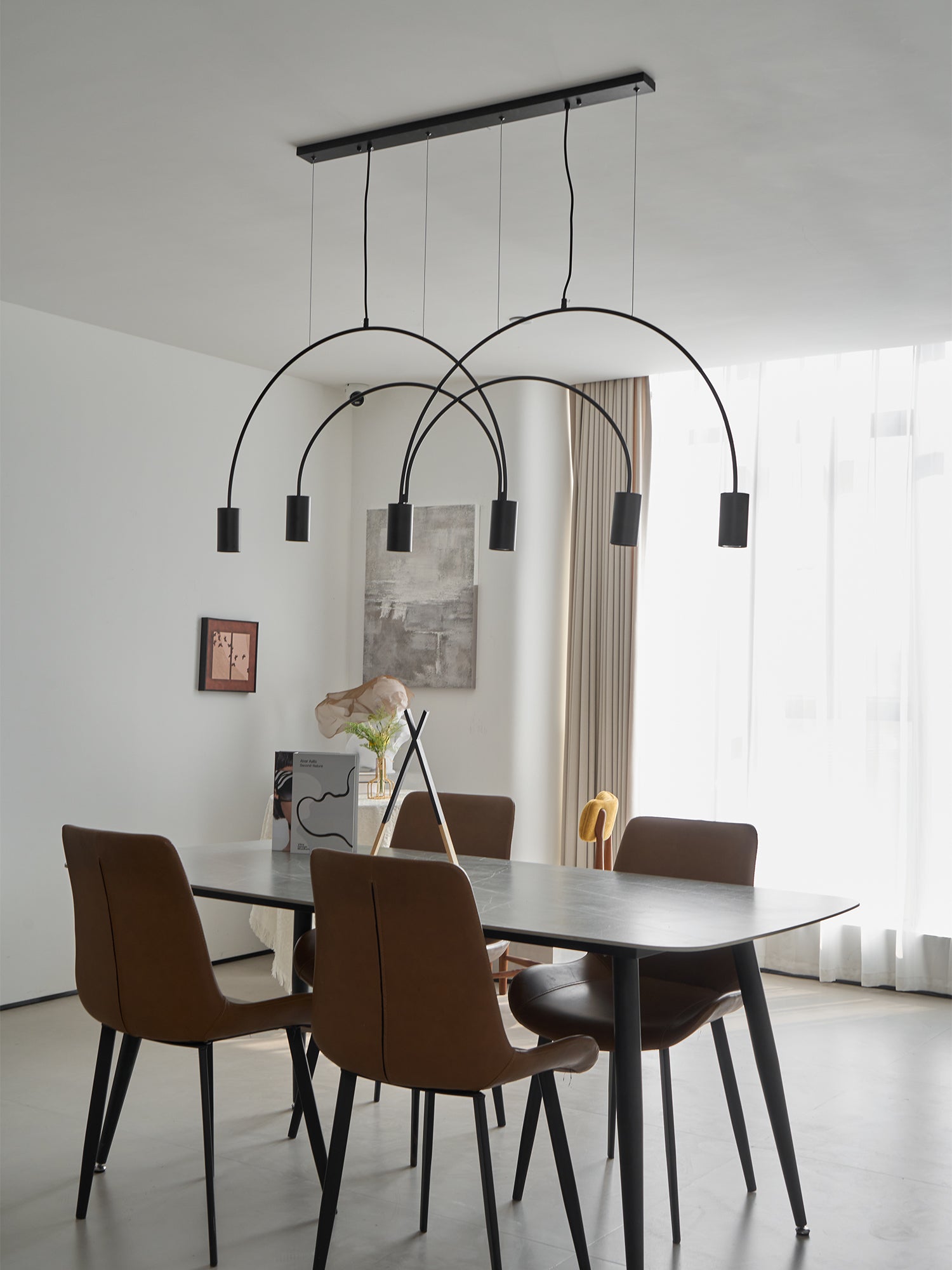 Noriel Pendant Lamp Overlapping Cylinder Minimalist Dining Room-Neutral Decor