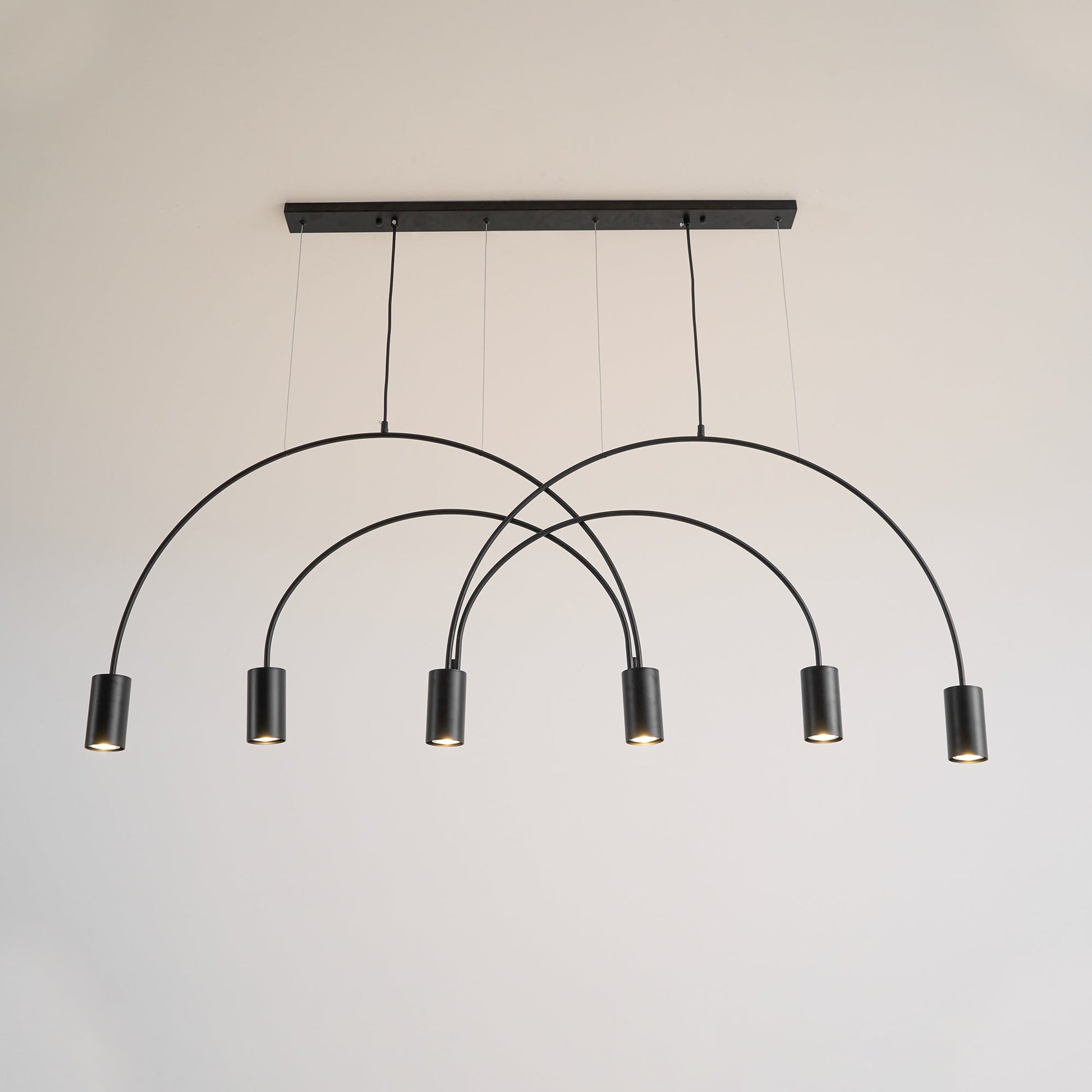 Noriel Pendant Lamp Overlapping Cylinder Minimalist Dining Room-Neutral Decor