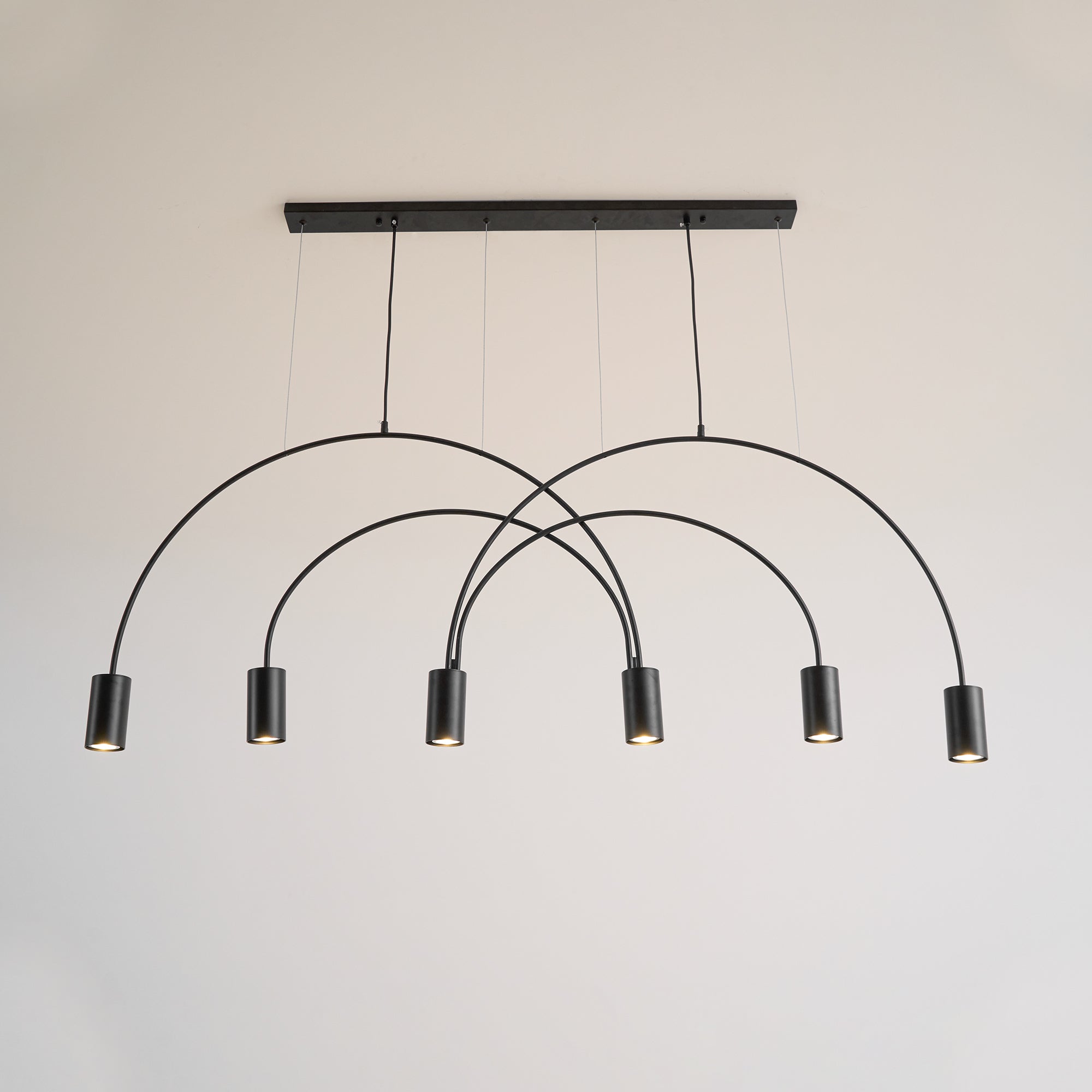 Noriel Pendant Lamp Overlapping Cylinder Minimalist Dining Room-Neutral Decor