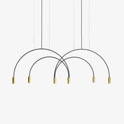 Noriel Pendant Lamp Overlapping Cylinder Minimalist Dining Room-Neutral Decor