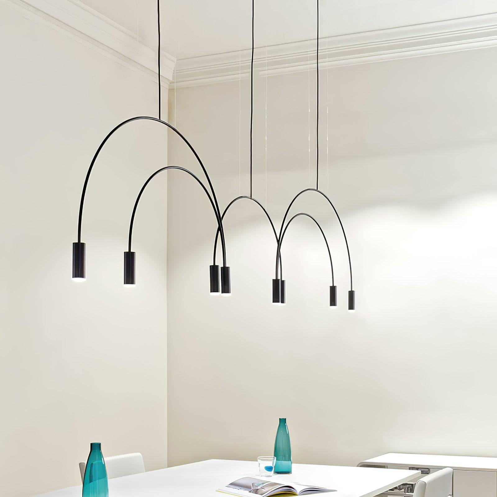 Noriel Pendant Lamp Overlapping Cylinder Minimalist Dining Room-Neutral Decor