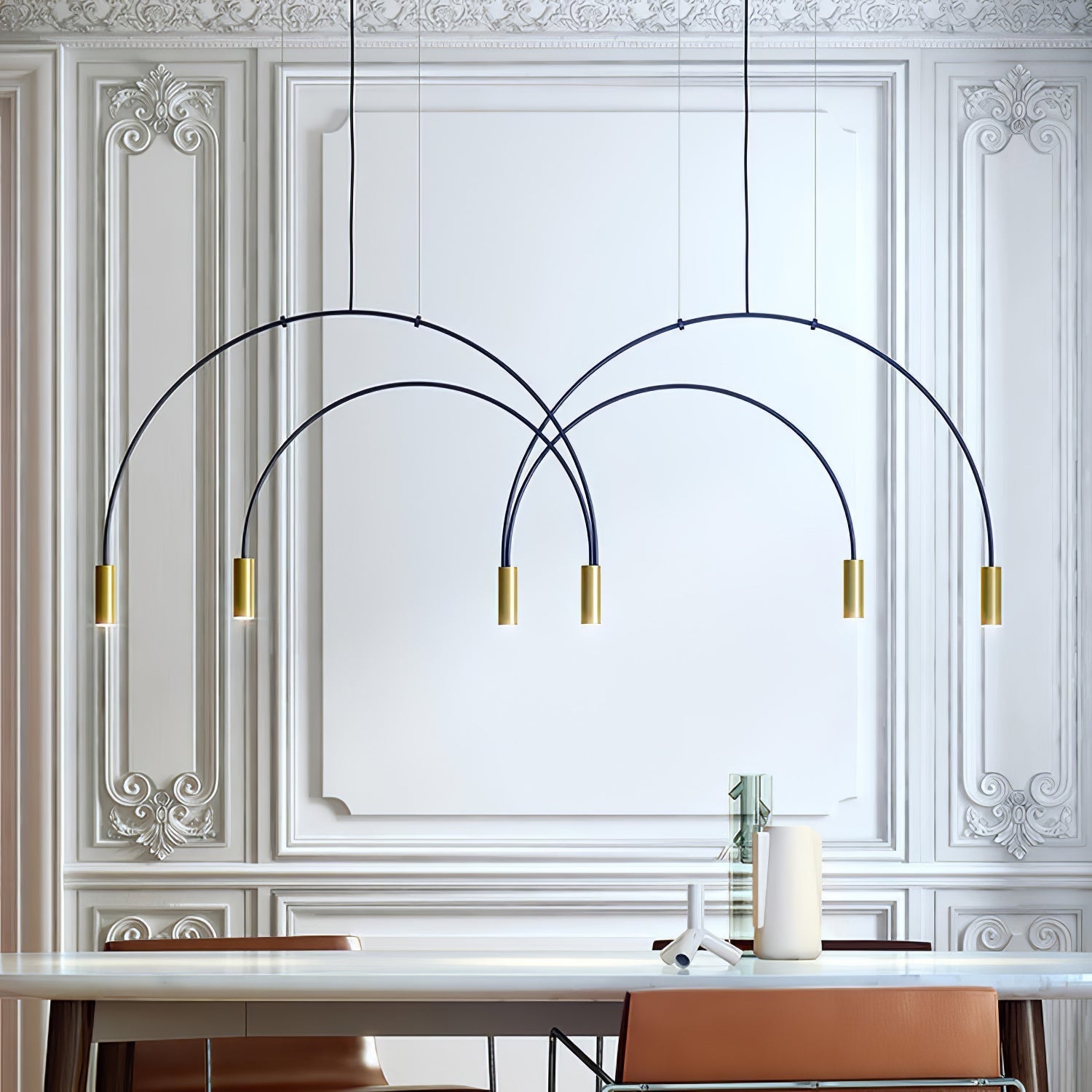 Noriel Pendant Lamp Overlapping Cylinder Minimalist Dining Room-Neutral Decor
