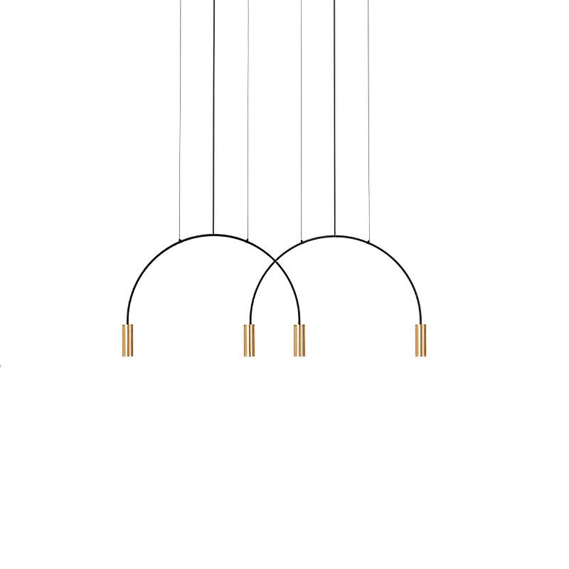 Noriel Pendant Lamp Overlapping Cylinder Minimalist Dining Room-Neutral Decor