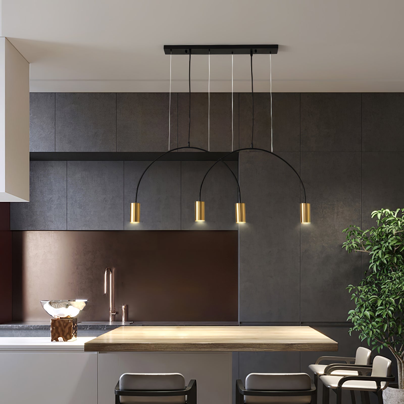 Noriel Pendant Lamp Overlapping Cylinder Minimalist Dining Room-Neutral Decor