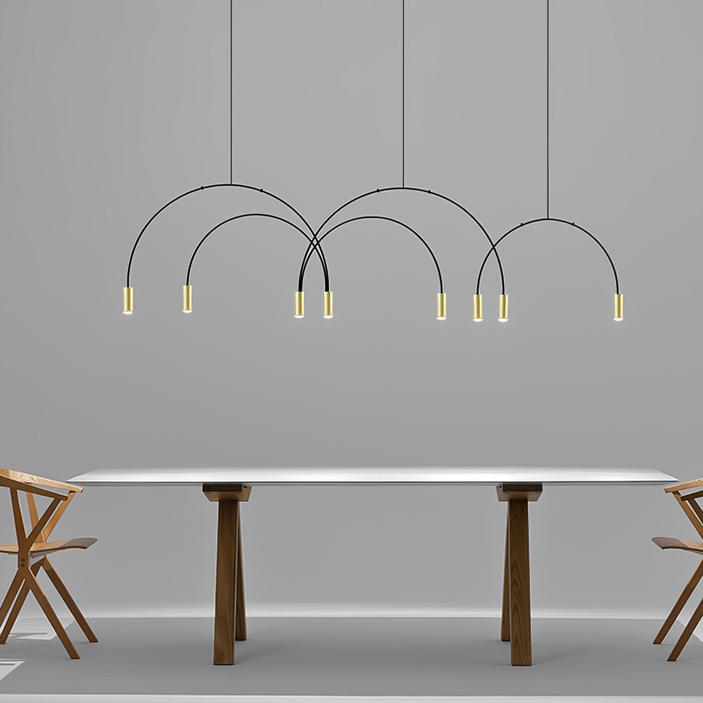 Noriel Pendant Lamp Overlapping Cylinder Minimalist Dining Room-Neutral Decor