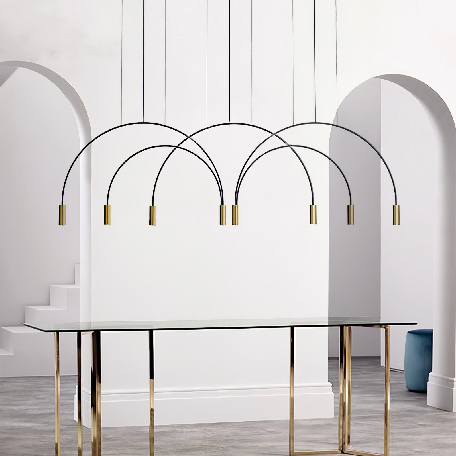 Noriel Pendant Lamp Overlapping Cylinder Minimalist Dining Room-Neutral Decor
