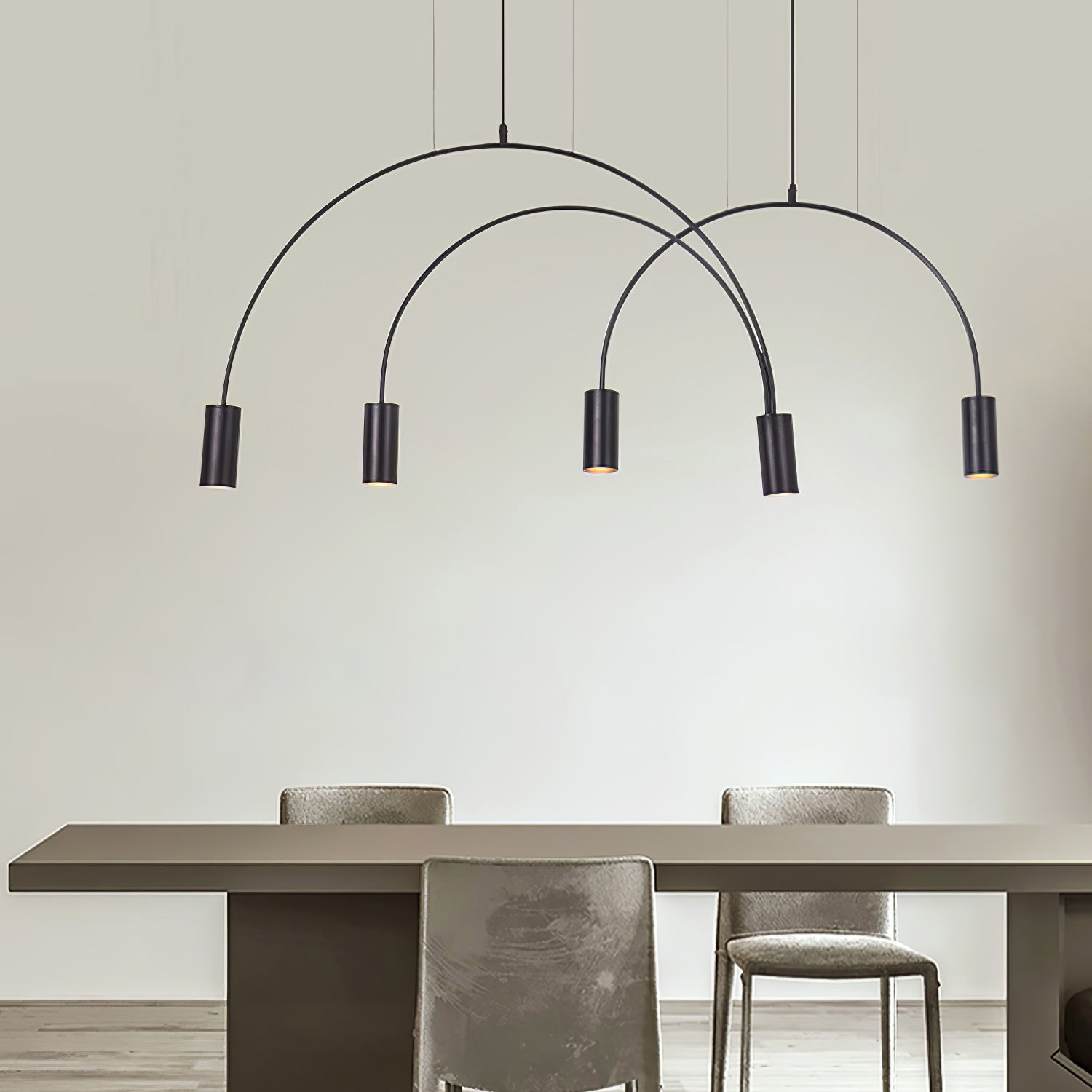 Noriel Pendant Lamp Overlapping Cylinder Minimalist Dining Room-Neutral Decor