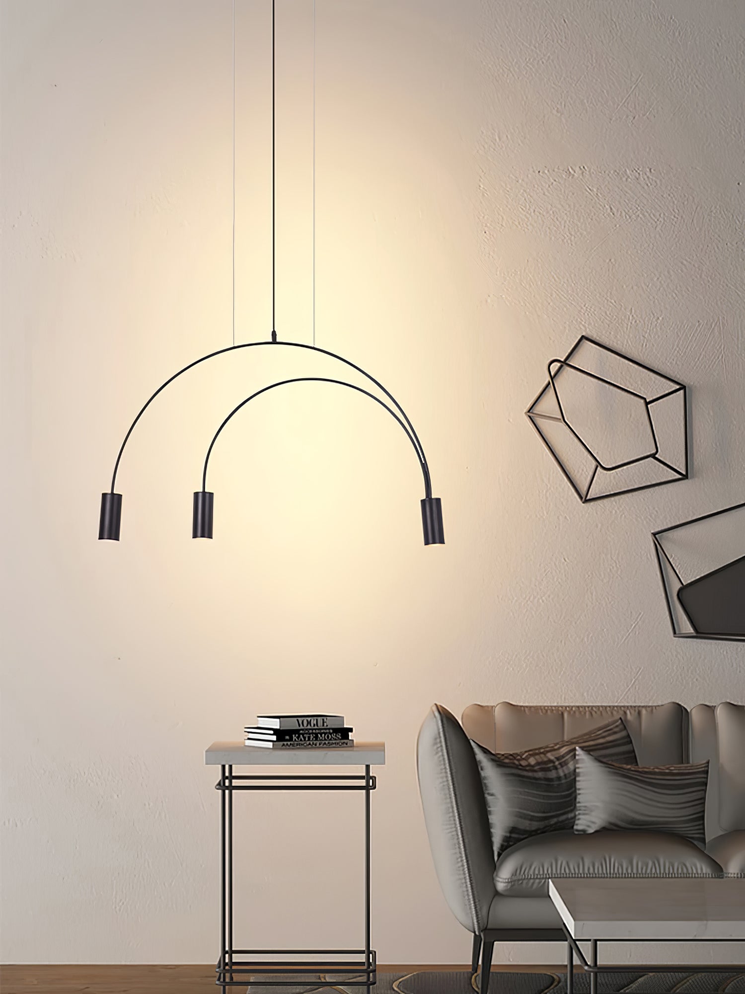 Noriel Pendant Lamp Overlapping Cylinder Minimalist Dining Room-Neutral Decor