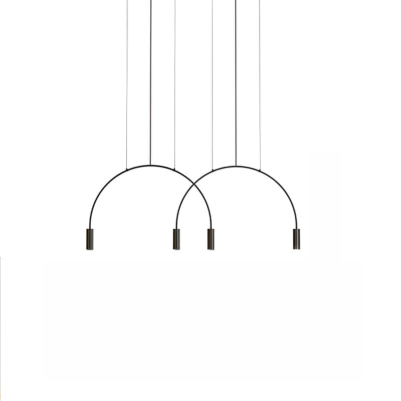 Noriel Pendant Lamp Overlapping Cylinder Minimalist Dining Room-Neutral Decor