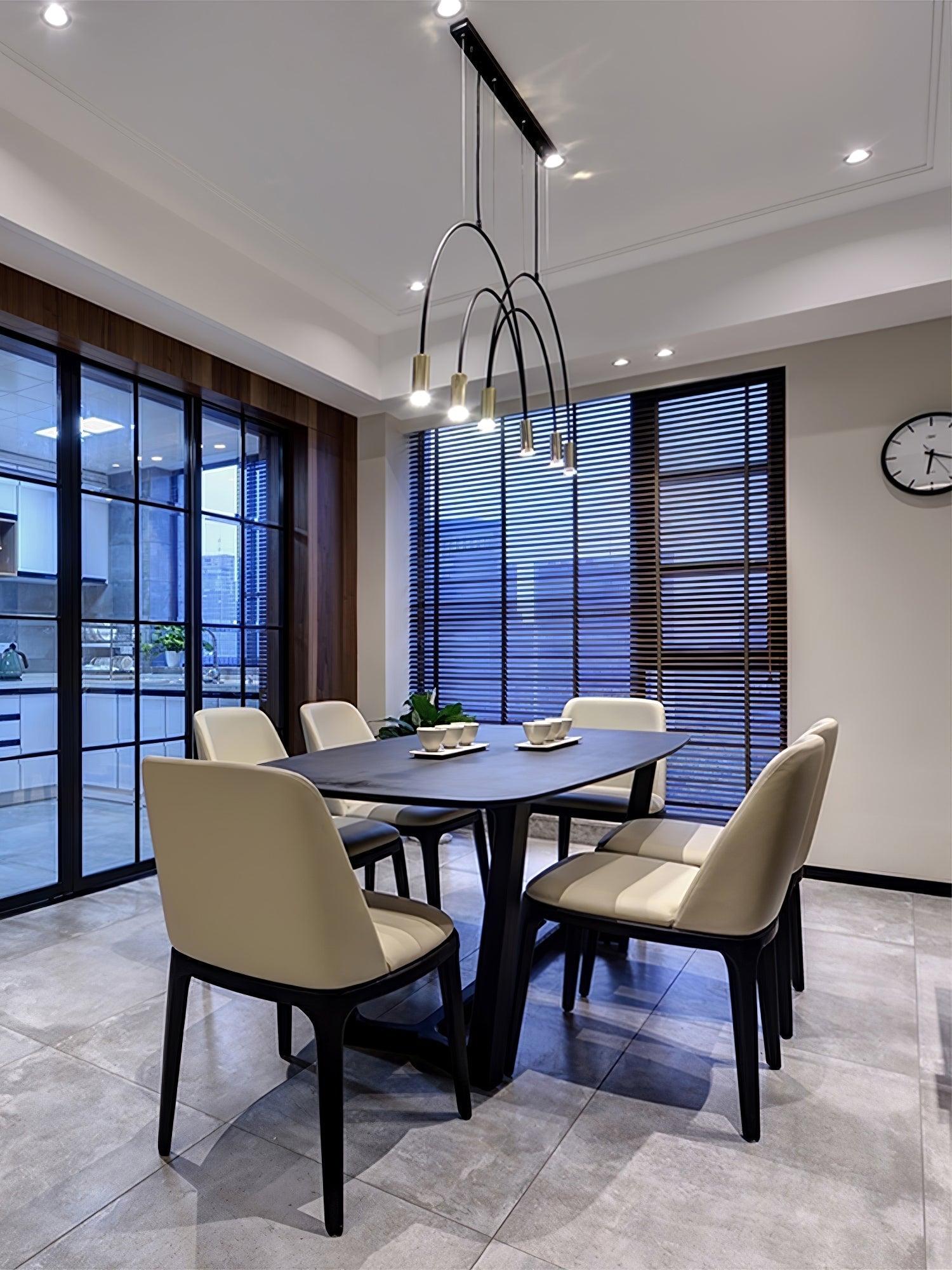 Noriel Pendant Lamp Overlapping Cylinder Minimalist Dining Room-Neutral Decor
