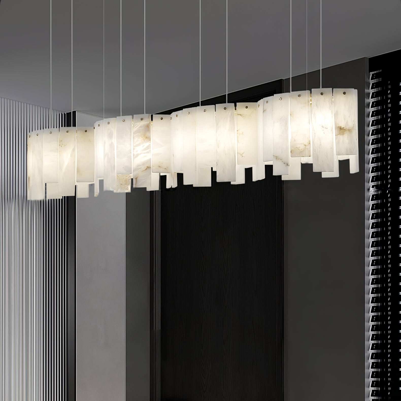 Cavelan Cluster Alabaster Pendant Light-Neutral Decor