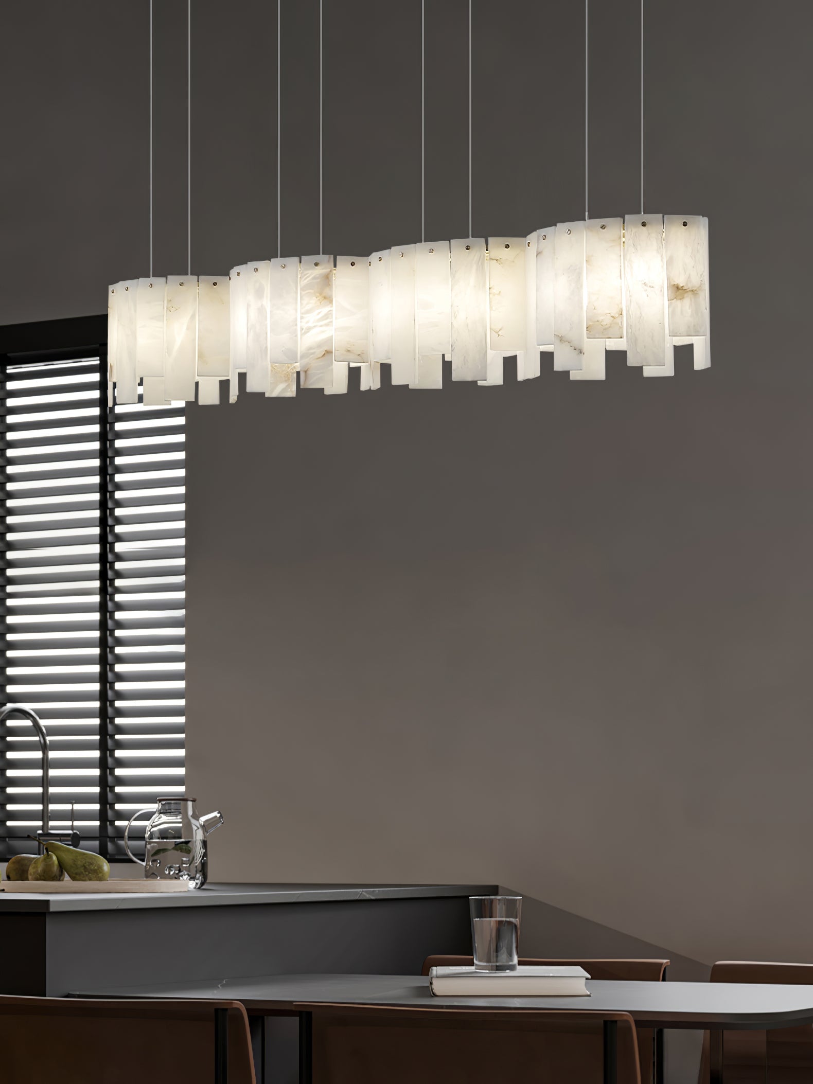 Cavelan Cluster Alabaster Pendant Light-Neutral Decor