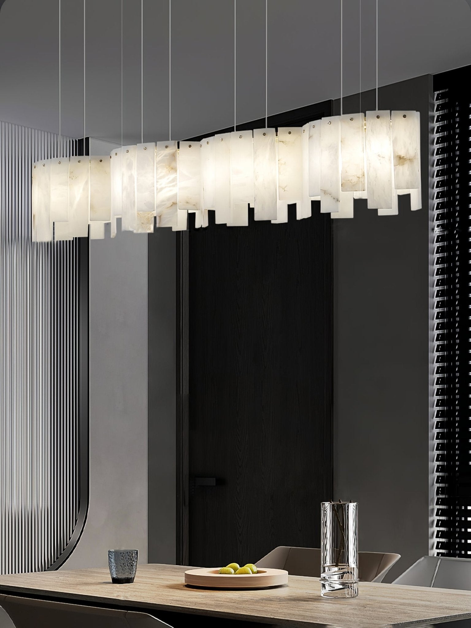 Cavelan Cluster Alabaster Pendant Light-Neutral Decor
