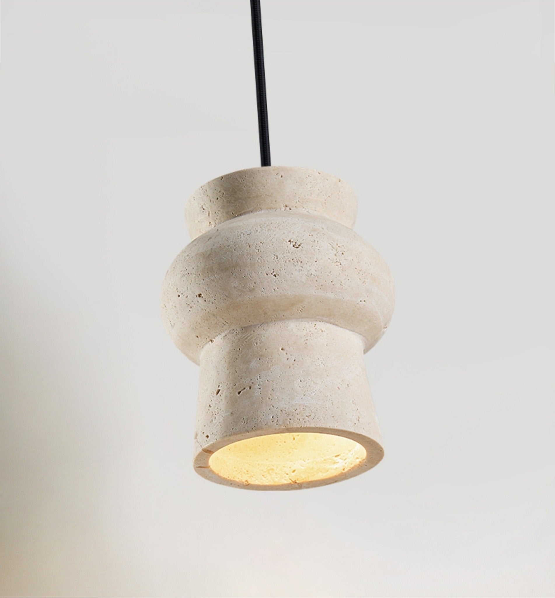 Dynt Timeless Yellow Travertine Pendant Lamp-Neutral Decor