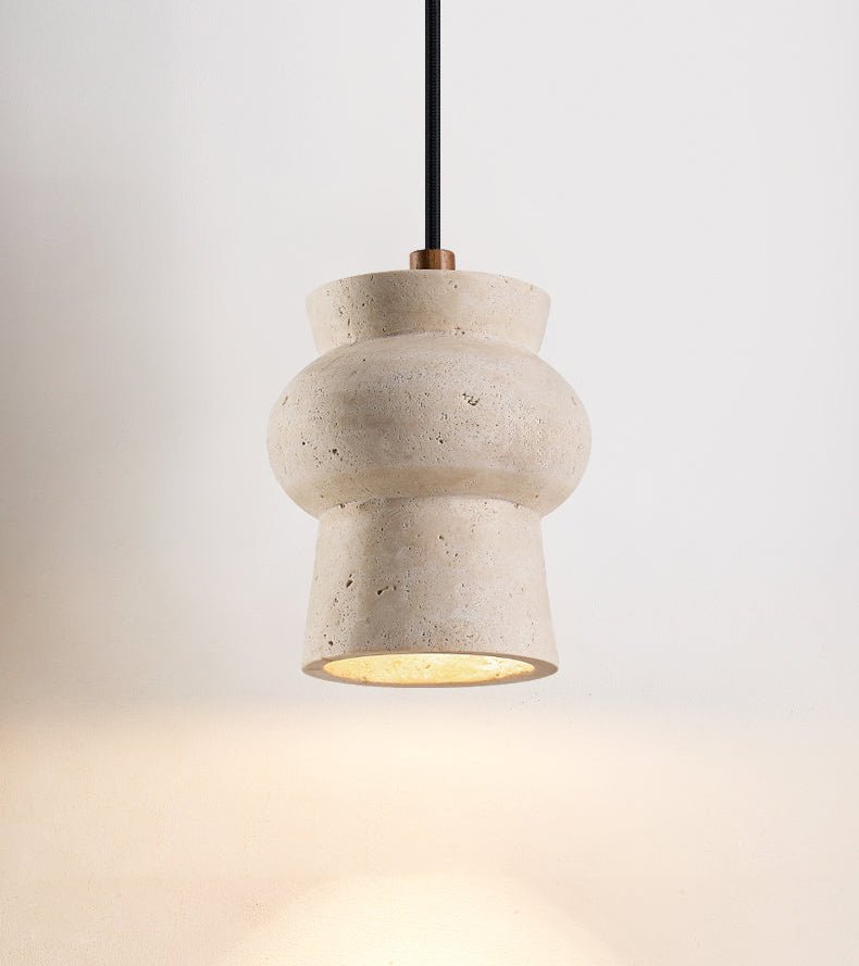 Dynt Timeless Yellow Travertine Pendant Lamp-Neutral Decor