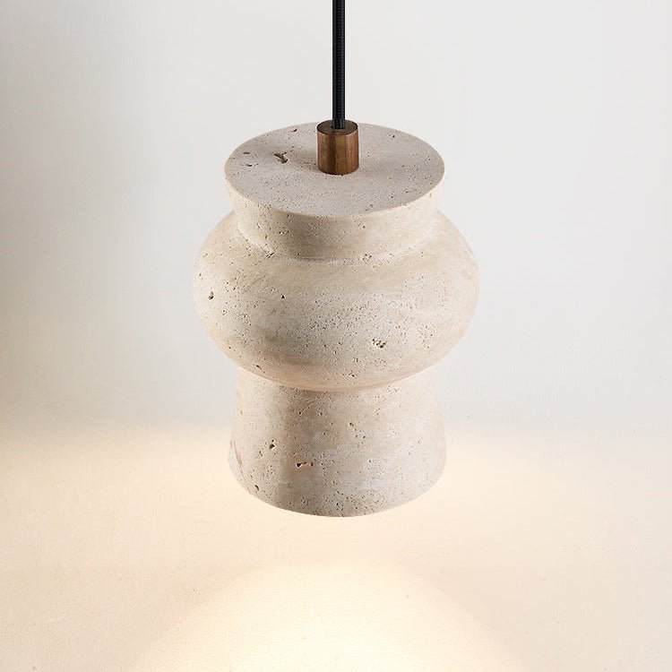 Dynt Timeless Yellow Travertine Pendant Lamp-Neutral Decor