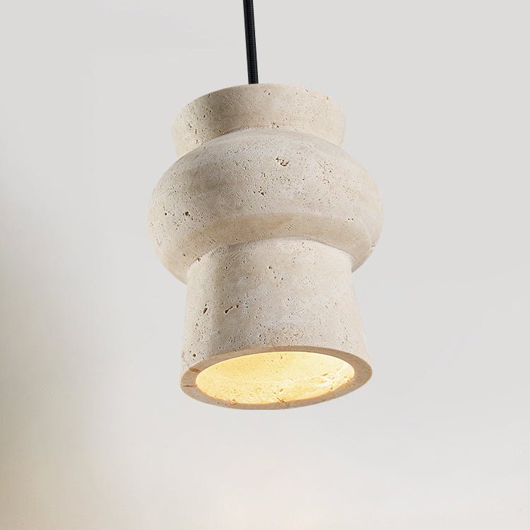 Dynt Timeless Yellow Travertine Pendant Lamp-Neutral Decor