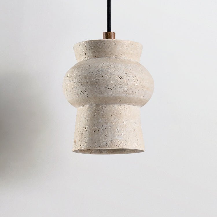 Dynt Timeless Yellow Travertine Pendant Lamp-Neutral Decor