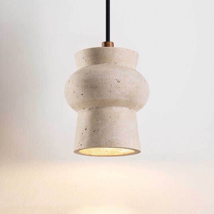 Dynt Timeless Yellow Travertine Pendant Lamp-Neutral Decor