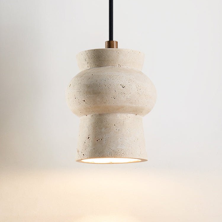 Dynt Timeless Yellow Travertine Pendant Lamp-Neutral Decor