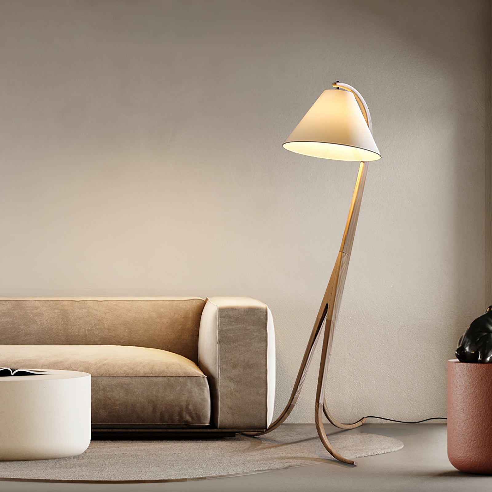 Udorila Curved Wood Floor Lamp-Neutral Decor