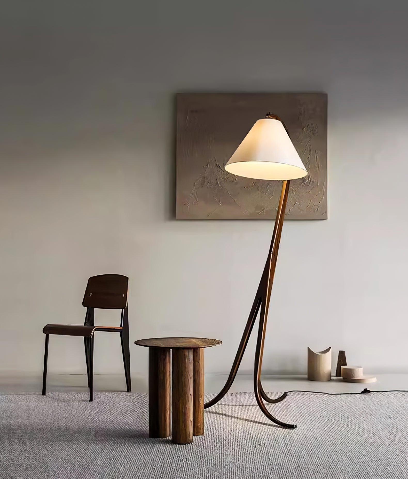 Udorila Curved Wood Floor Lamp-Neutral Decor