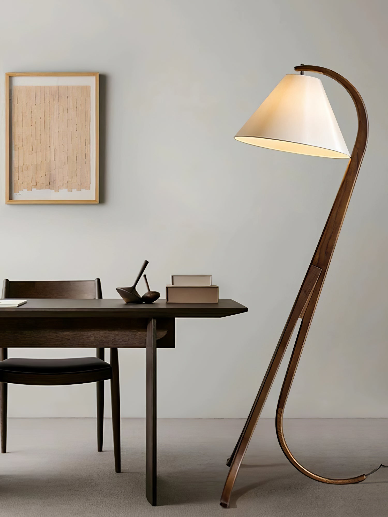 Udorila Curved Wood Floor Lamp-Neutral Decor