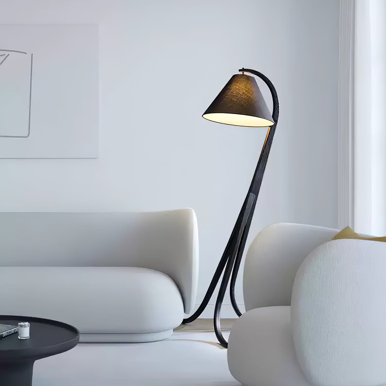 Udorila Curved Wood Floor Lamp-Neutral Decor