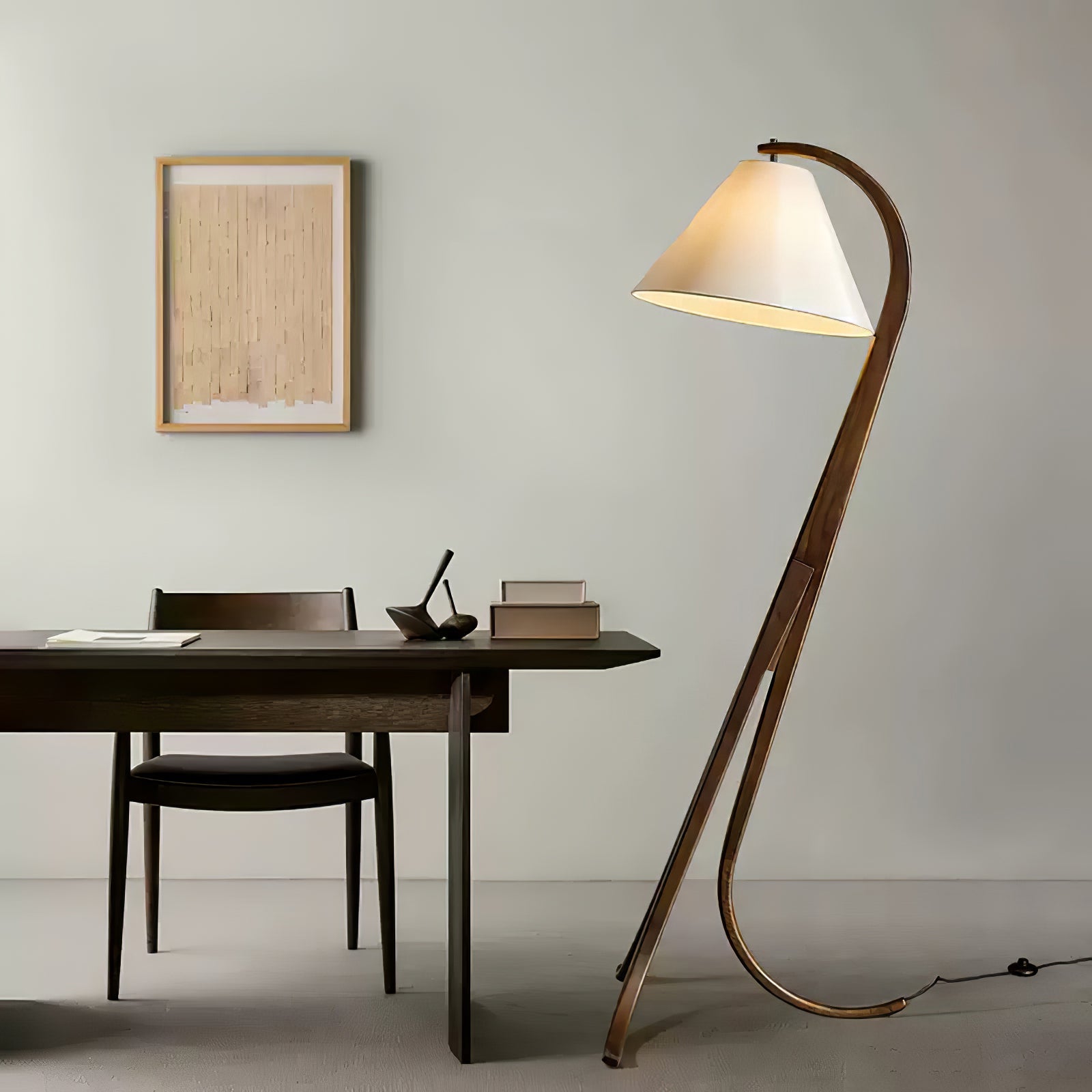 Udorila Curved Wood Floor Lamp-Neutral Decor