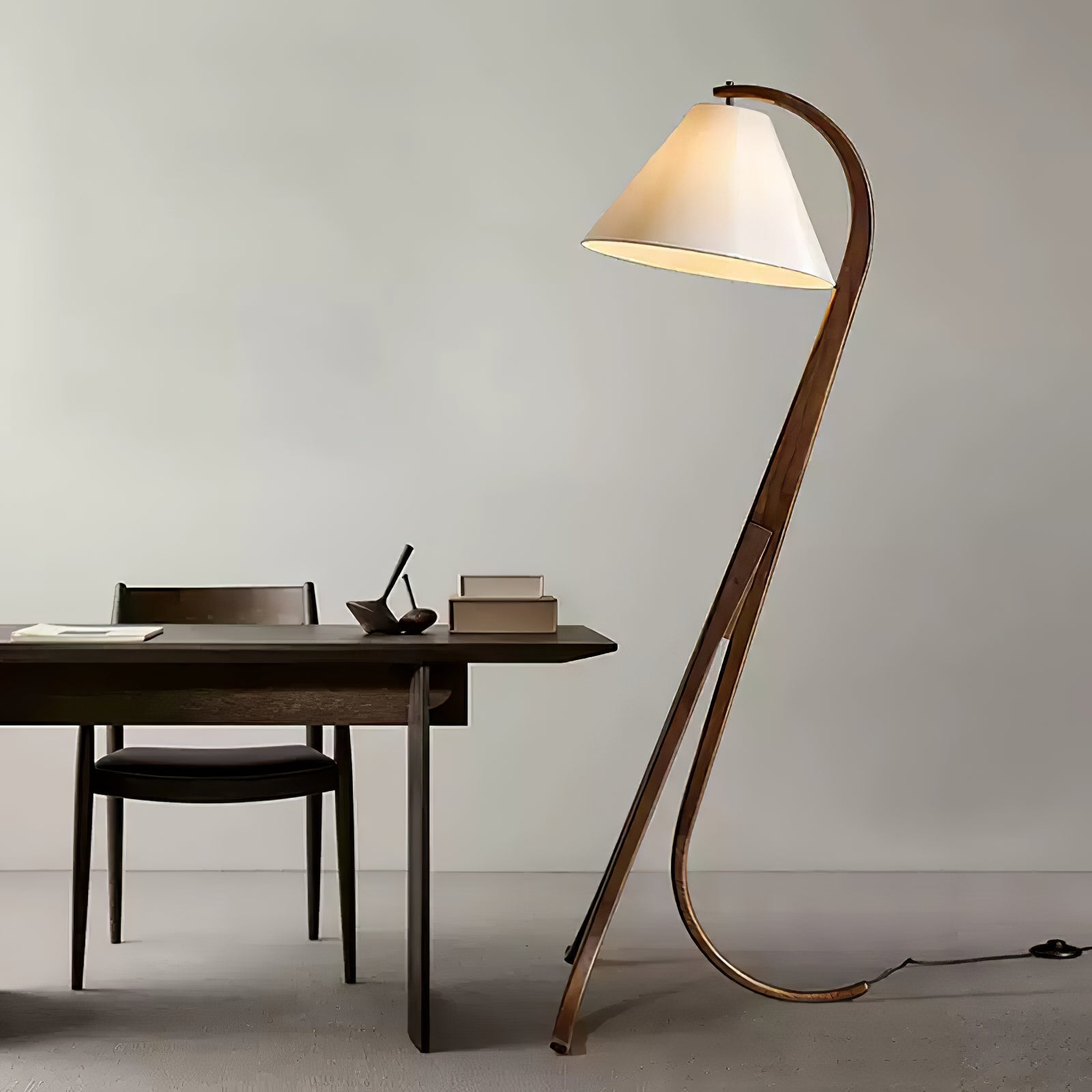 Udorila Curved Wood Floor Lamp-Neutral Decor