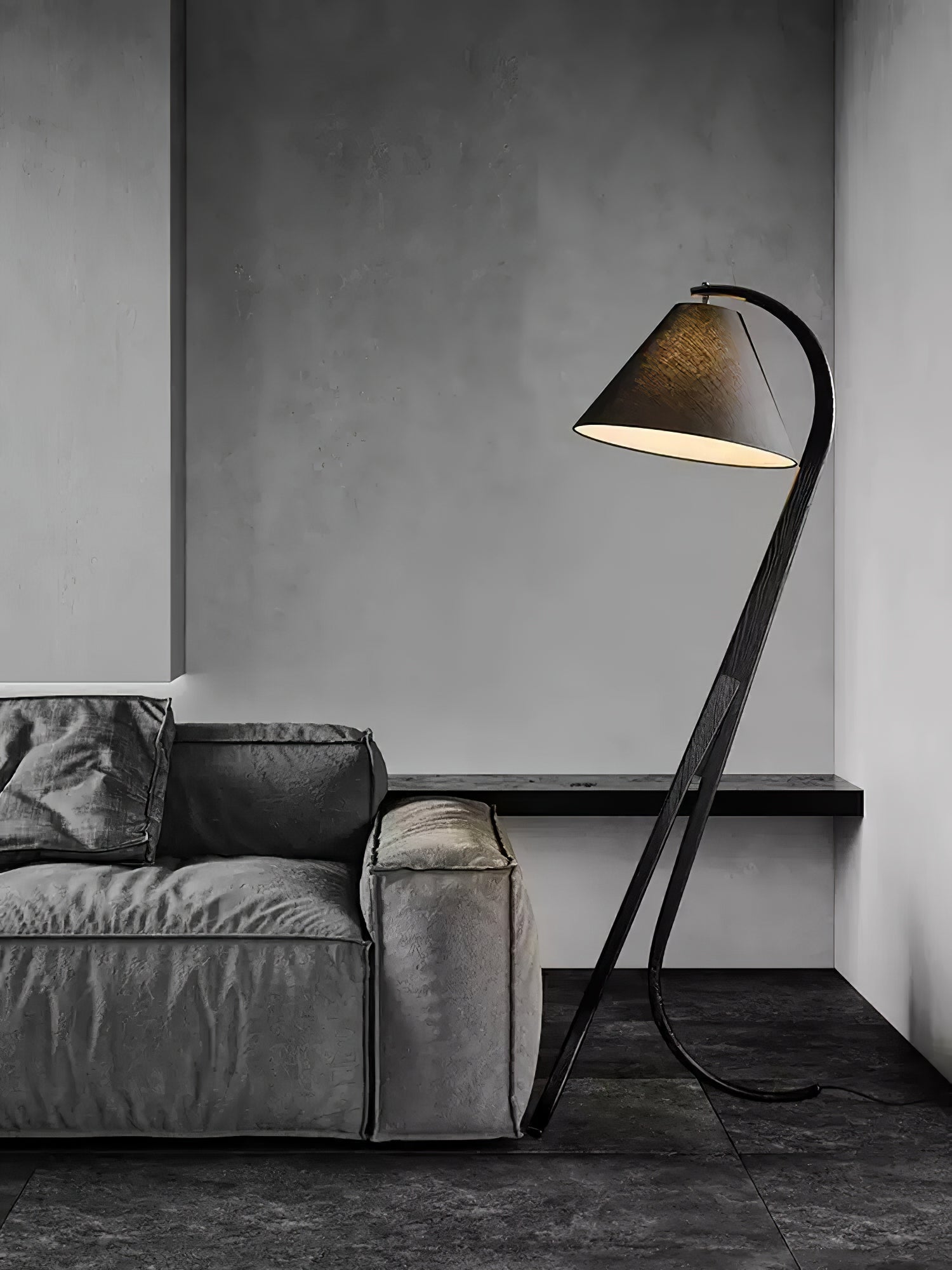 Udorila Curved Wood Floor Lamp-Neutral Decor
