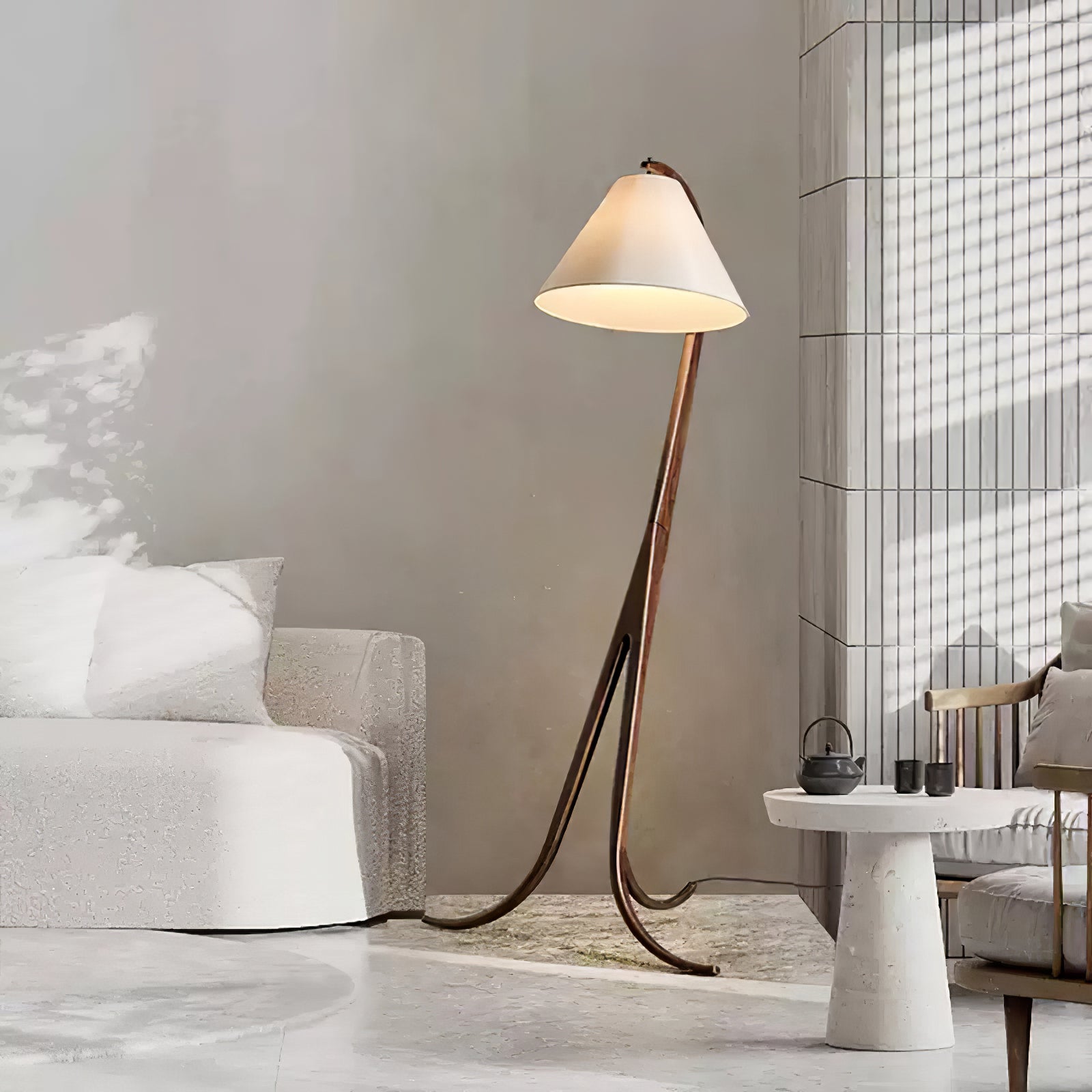 Udorila Curved Wood Floor Lamp-Neutral Decor