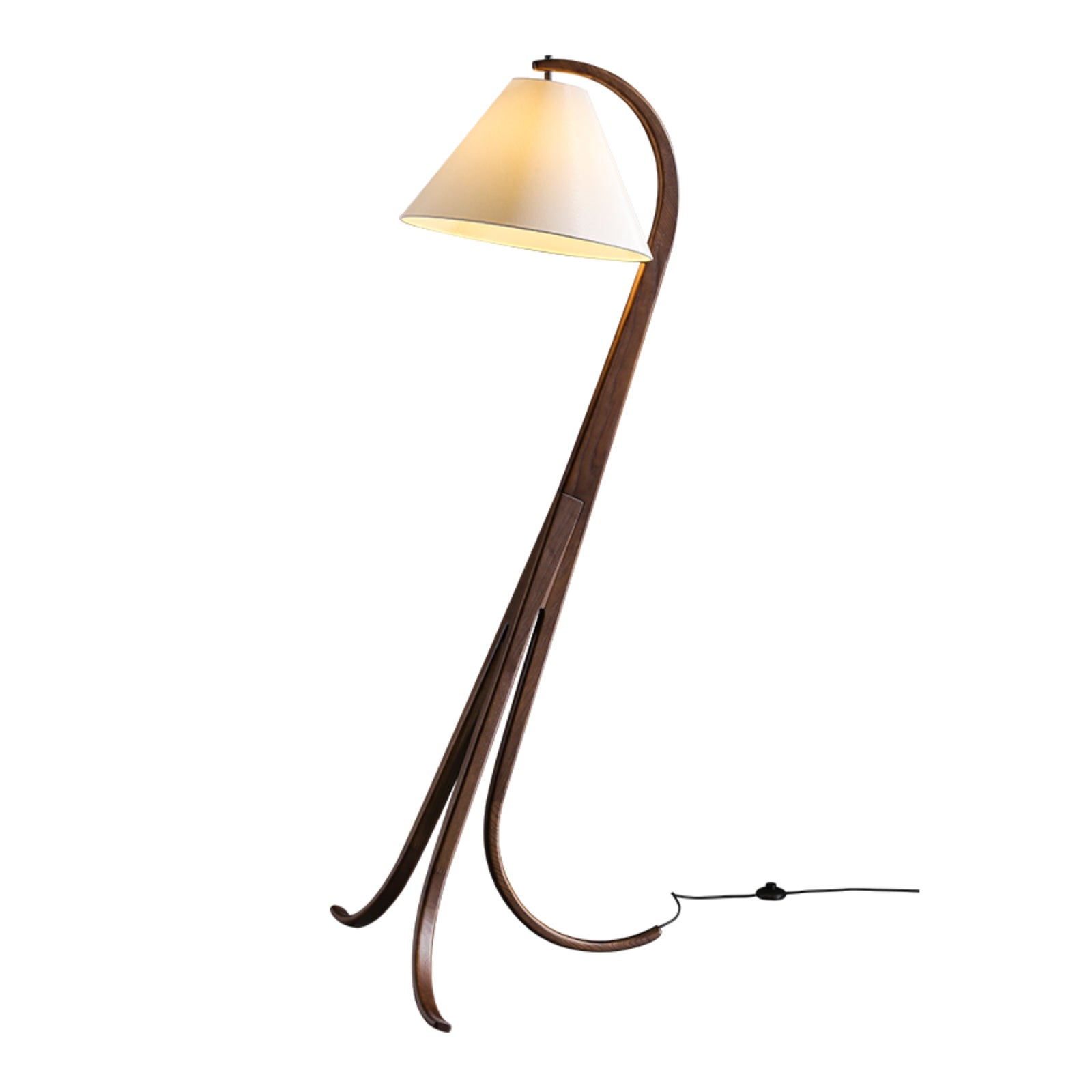 Udorila Curved Wood Floor Lamp-Neutral Decor