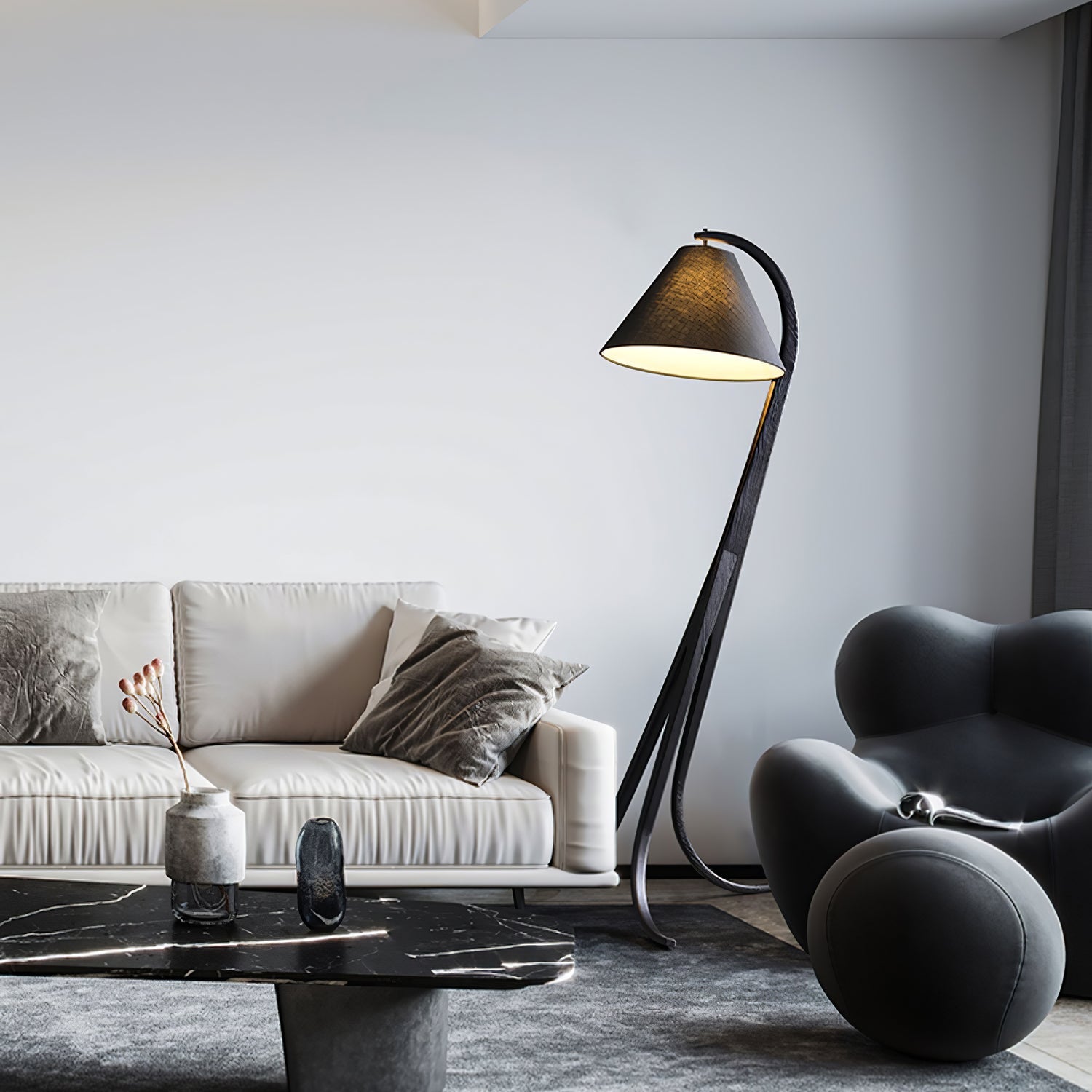 Udorila Curved Wood Floor Lamp-Neutral Decor