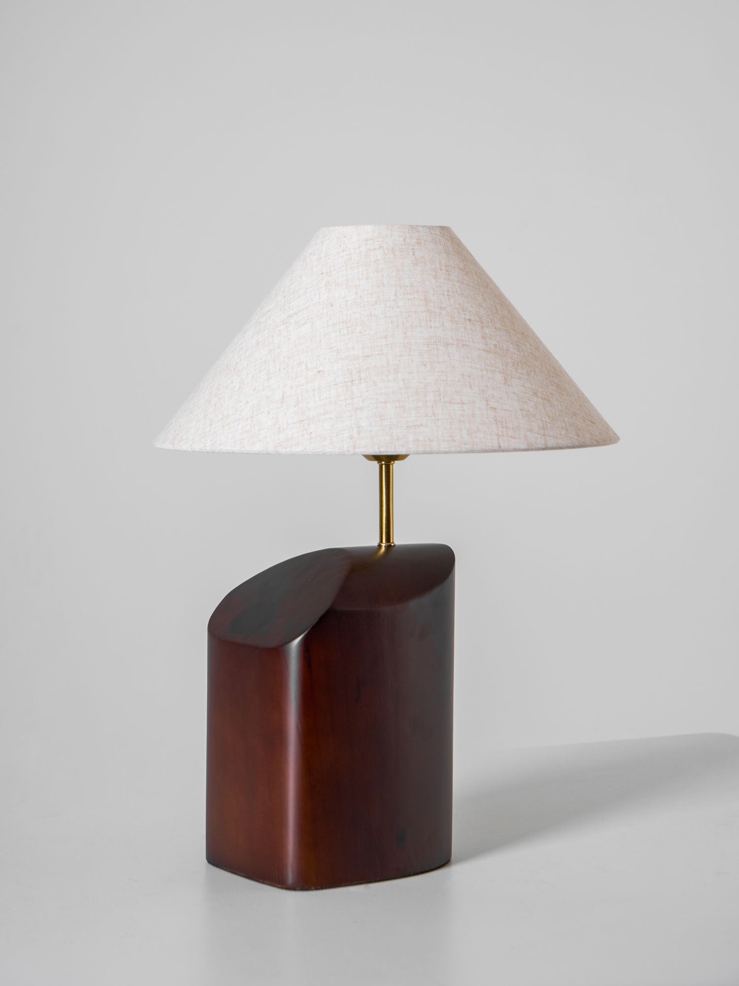 Halene Wood Fabric Table Lamp-Neutral Decor